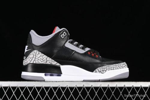 Nike Air Jordan 3 Retro Sneakers with Iconic Elephant Print and Visible Air Cushion - DN3707-010
