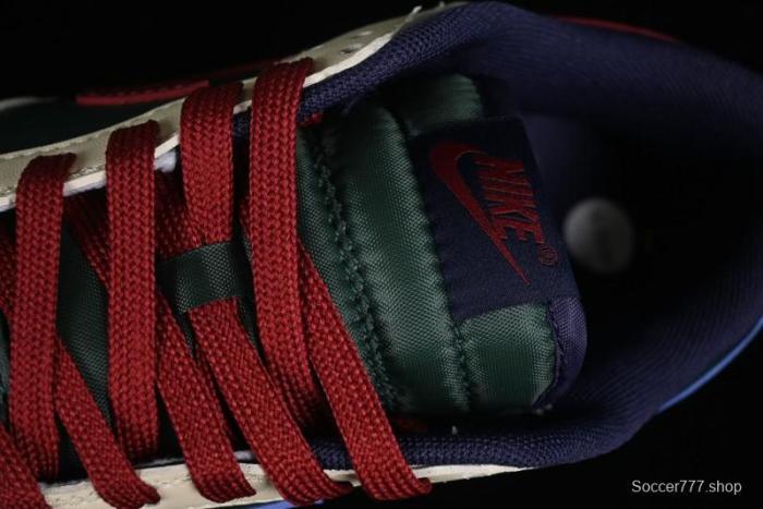 Nike SB Dunk Low Retro Skateboarding Shoes with Gorge Green and Red Swoosh Design - FV8106-361 1