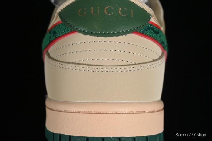 Nike SB Dunk Low Gucci Collaboration - Anniversary High-End Customized Low-Top Casual Sneakers - DQ1098-357 1