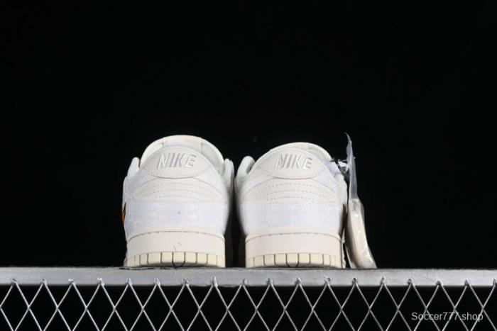 Nike SB Dunk Low Gucci Collaboration - Silver White Pattern Anniversary High-End Custom Low-Top Casual Sneakers BB9676-312 1