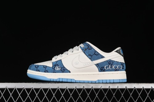 Nike SB Dunk Low Gucci Collaboration - Royal Blue Anniversary High-End Custom Low-Top Casual Sneakers CF3688-002