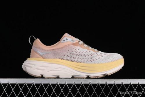 HOKA ONE ONE Bondi 8 Functional Cushioned Running Shoes with Soft EVA Midsole - 1123202 SSEG 1