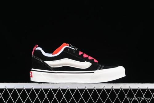 Vans Classics Knu Skool Retro Skate Shoes with Thickened Tongue and Oversized Toe - VN0009QCBLK 1