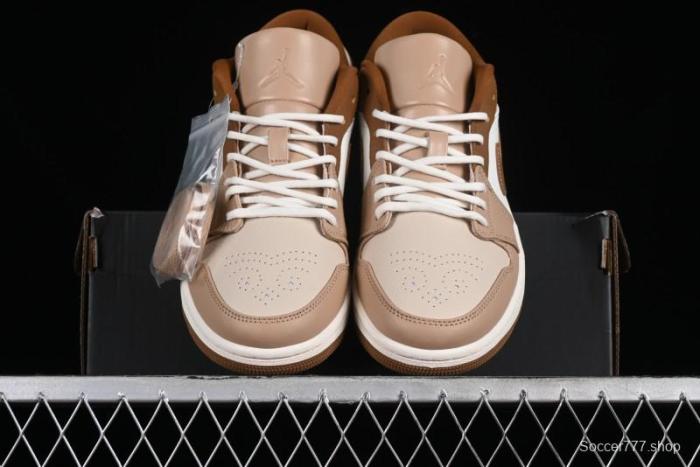 Nike Air Jordan 1 Low AJ1 Khaki Yellow Low-Top Casual Lifestyle Sneakers - HF5753-221 1