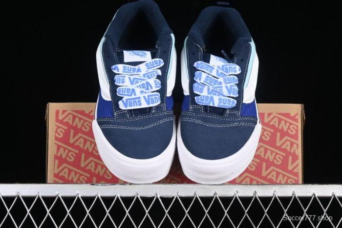 Vans Classics Knu Skool Patchwork Letter Lace-Up Chunky Tongue Platform Sneakers - VN0009QCBLK 1