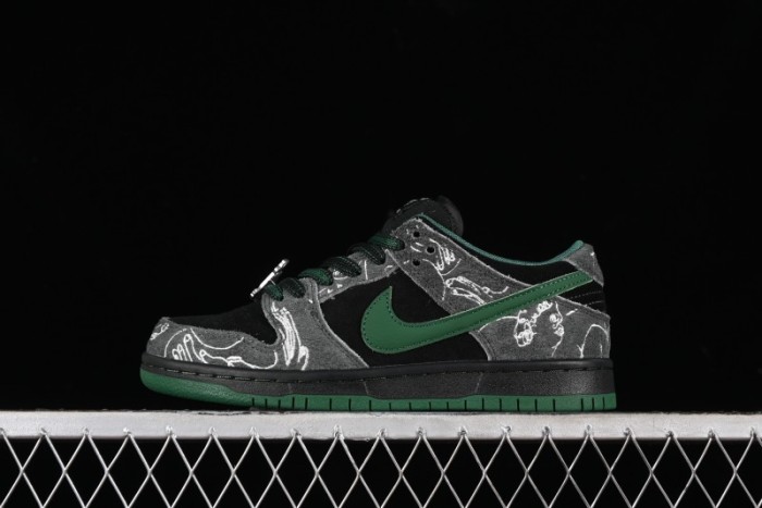 Nike There Skateboards x Nike SB Dunk Low Graffiti Art Style Collaboration SB Low Top Casual Skate Shoes - HF7743-001 1