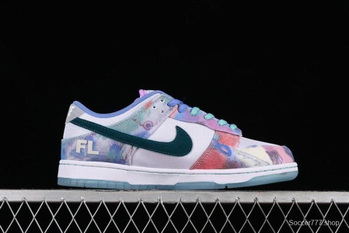 Nike Futura x Dunk Low Pro SB Skate Shoes with Tie-Dye Design - HF6061-400 1
