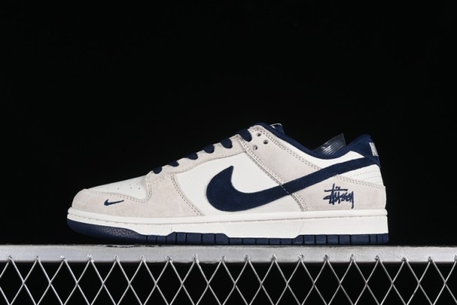 Stussy x Nike SB Dunk Low Collaboration Anniversary Edition Premium Customized Low-Top Casual Skate Shoes - DQ1098-339