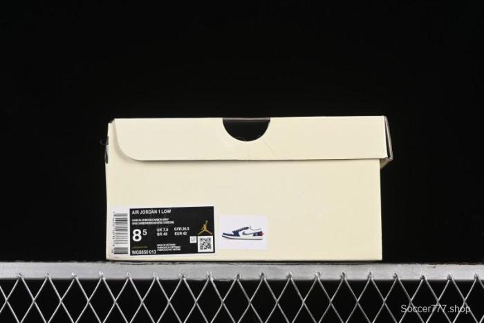 Nike Air Jordan 1 Low OFF-WHITE Collaboration - Qilin Blue Retro Basketball Shoes - WG8850-013