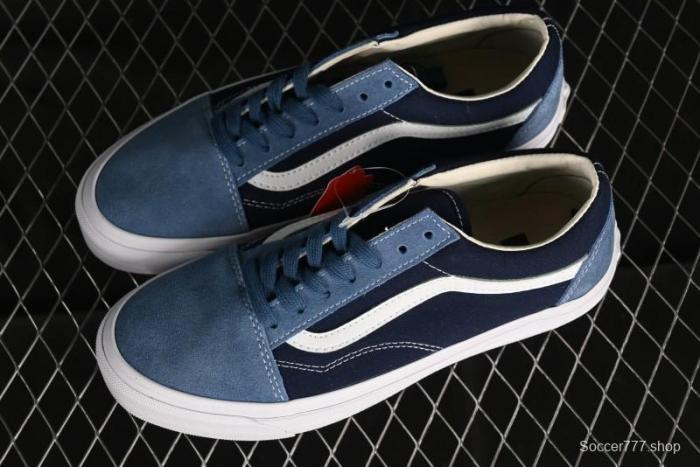 Vans Sk8-Mid Reissue 83 High-End Blue Suede Retro Skate Shoes - VN000CQDDWR 1