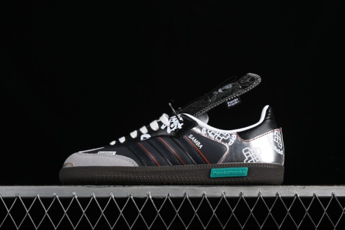 Adidas Originals Samba OG Low Top Casual Sneakers with Panda Mischief Design - IG1024