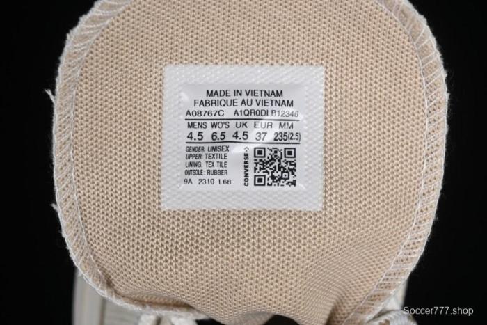 Converse Chuck All Star Lift Platform Utility White High Top Breathable Canvas Casual Shoes - A08767C 1