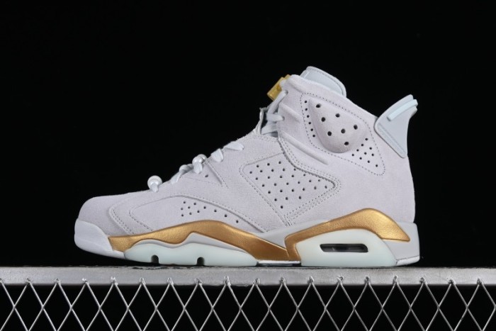 Nike Air Jordan 6 Retro Paris Olympics Sneakers with Metallic Gold Accents - DQ4914-074 1