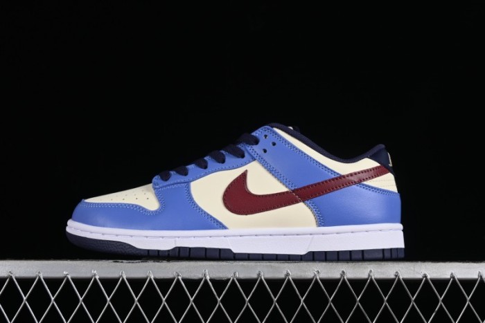 Nike Dunk Low SB Skateboarding Shoes in White Blue Red Colorway - FV8119-161 1