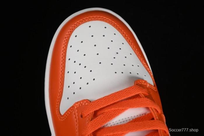 Nike SB Dunk Low Casual Skate Shoes in White, Orange, and Black - DH9765-003 1