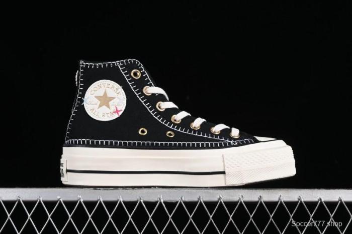 Converse All Star Lift Platform Sneakers with Daisy Stitch Detail - A08731C 1