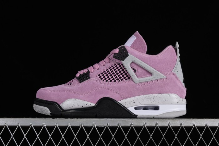 Nike Air Jordan 4 Retro  Orchid  Sneakers with Suede Upper and Cement Grey Accents - AQ9129-501 1