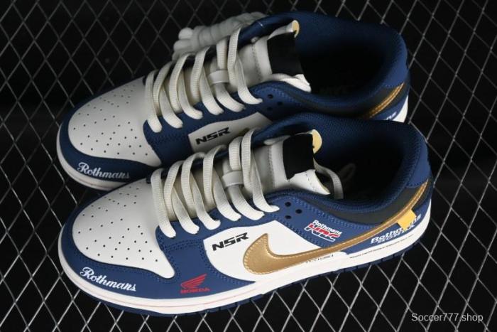 Nike SB Dunk Low Retro White Blue Collaboration Low-Top Casual Skateboarding Shoes - MU0232-365 1