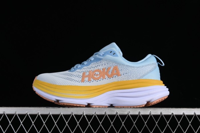 HOKA ONE ONE Bondi 8 Functional Cushioned Running Shoes with Engineered Mesh Upper - 1127954 SSCA 1
