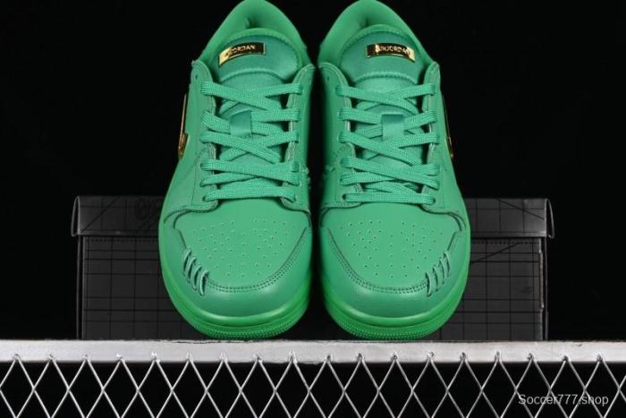 Nike Air Jordan 1 Low  Method of Make  Casual Sneakers in Green and Gold - FN5032-300