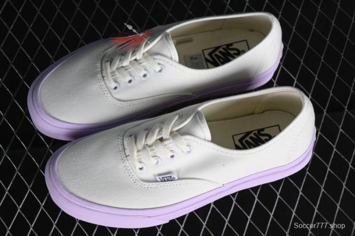 Vans Authentic White Purple Canvas Skate Shoes - VN0009PVCGX 1