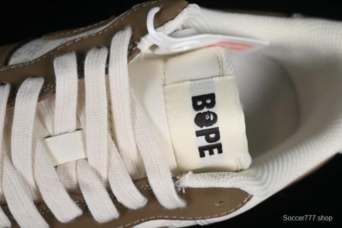 Nike Air Force 1 '07 Low BAPE Collaboration - Light Green Pigskin Low-Top Casual Sneakers - BA8806-225 1