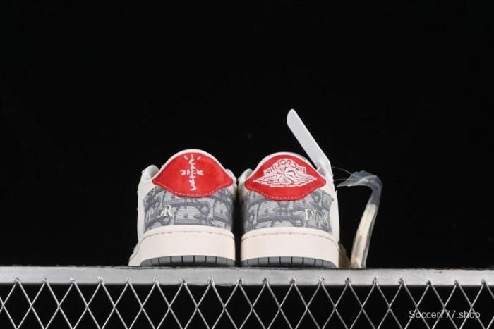 Nike Travis Scott x Fragment Design x Air Jordan 1 Low OG SP AJ1 Low Top Casual Sneakers - XY2688-113