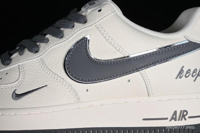 Nike Air Force 1'07 Low  Keep Fresh  Casual Sneakers in Dark Gray with Small Swoosh - BM2023-105 1
