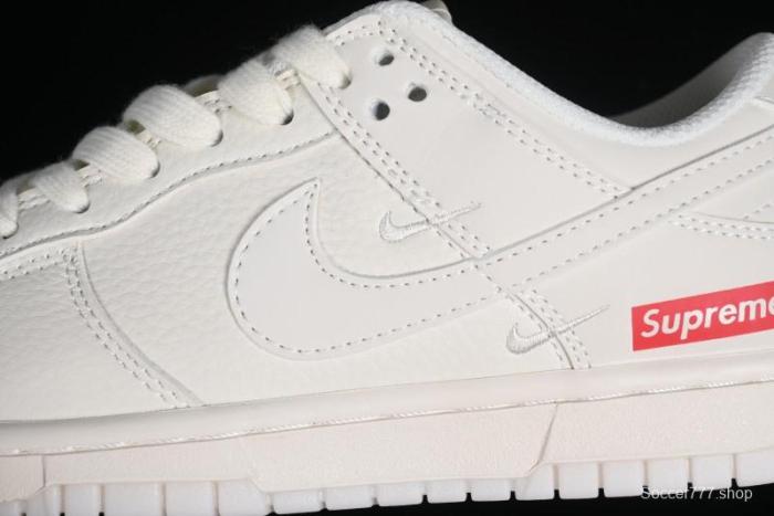 Nike SB Dunk Low Supreme Collaboration - Double Swoosh Anniversary Custom Low-Top Casual Skate Shoes - BB8675-104 1