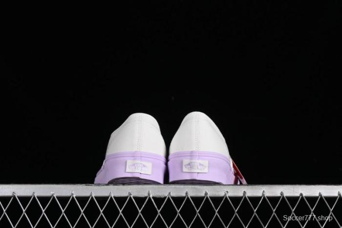 Vans Authentic White Purple Canvas Skate Shoes - VN0009PVCGX 1