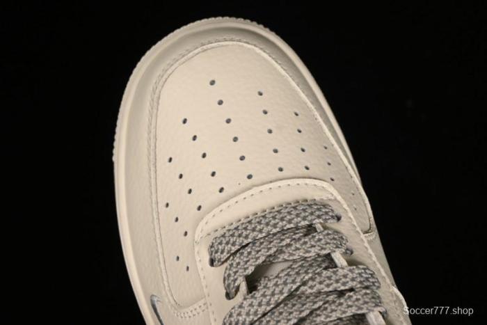 Nike Air Force 1 '07 Low Classic Grey Silver Swoosh Starry Sneakers - MJ0319-023 1