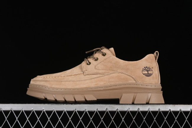 Timberland Low-Top Casual Shoes for Men - Italian Oil-Grained Leather with Anti-Slip Rubber Sole - TB73535SAND