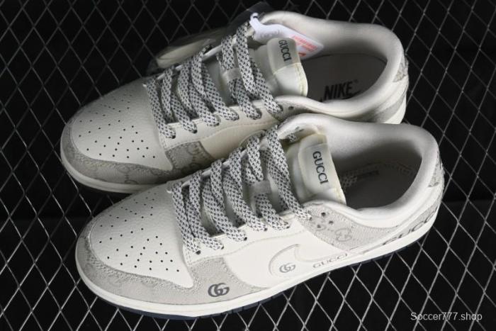 Nike SB Dunk Low Gucci Collaboration - Smoke Grey Anniversary Custom Low-Top Casual Sneakers - CF3688-003 1