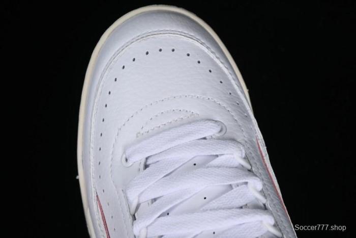 Nike Air Jordan 2/3 Retro Low Top Basketball Shoes in White/Red - FD0383-161 1