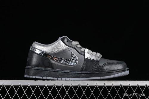 Nike Air Jordan 1 Low AJ1 Panda Prank Modern Gray Silver Black Low-top Casual Sneakers - 553560-053 1