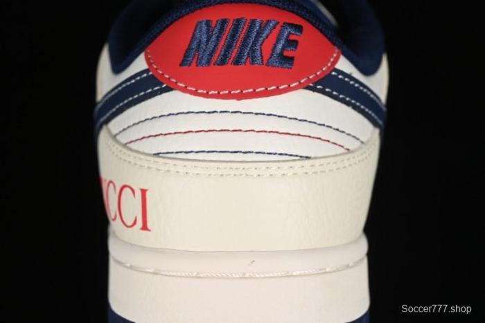 Nike SB Dunk Low Gucci Collaboration - Beige Blue Patchwork Anniversary High-End Custom Low-Top Casual Sneakers - XY1688-003