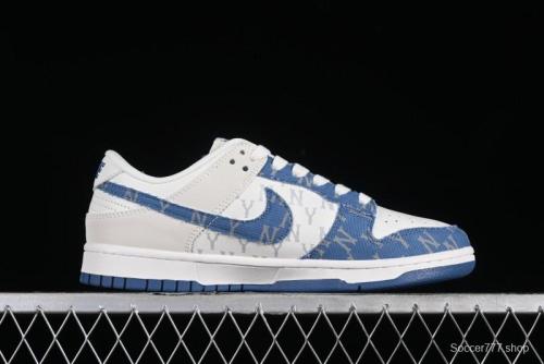 Nike SB Dunk Low MLB Collaboration - Blue Denim Anniversary Custom Low-Top Casual Sneakers - DQ1098-348 1
