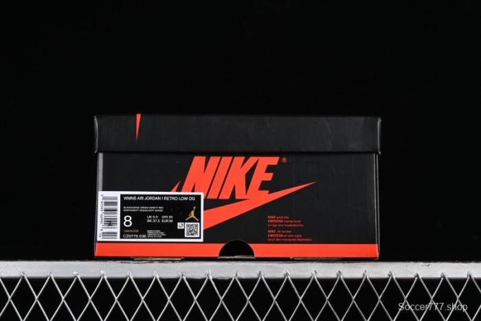 Nike Air Jordan 1 Low AJ1 Black Green Casual Sneakers - CZ0775-036 1