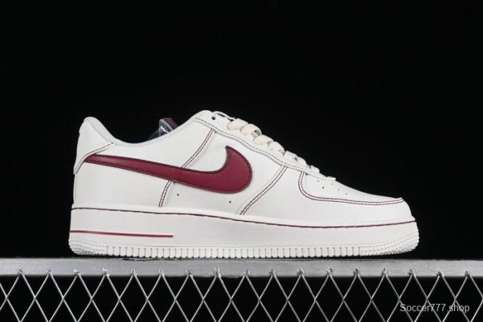 Nike Vlone x Air Force 1 '07 Low Collaboration Wine Red Casual Sneakers - AA5360-010 1