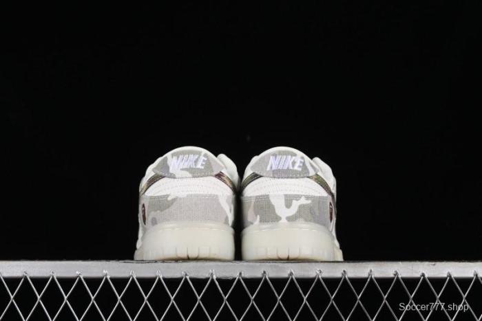 Nike SB Dunk Low Bape Collaboration - Crystal Camouflage Anniversary Custom Low-Top Casual Skate Shoes - JH8040-941