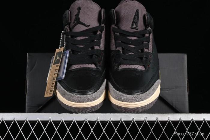 Nike A Ma Maniere x Air Jordan 3 Retro Black Sneakers - FZ4811-001 1