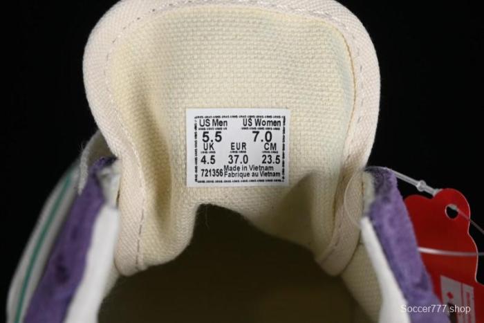 Vans Style 36 Low-Top Skate Shoes with Purple Embroidery - VN000CRPGRN 1