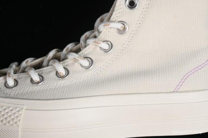 Converse Chuck All Star Lift Platform Utility White High Top Breathable Canvas Casual Shoes - A08767C 1