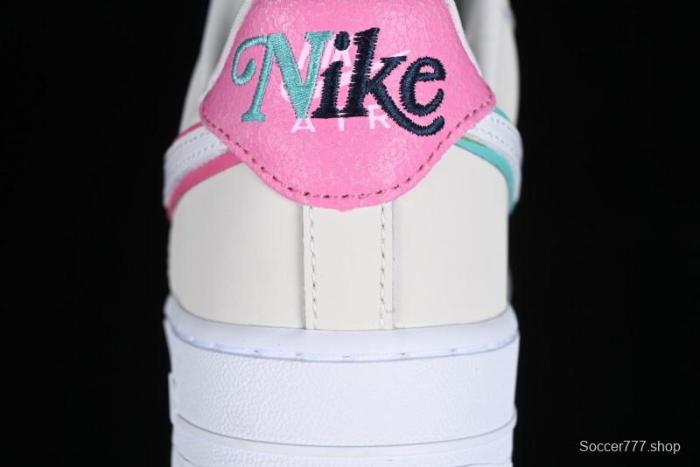 Nike Air Force 1 '07 Low Grey White Pink Casual Sneakers - HM3694-011