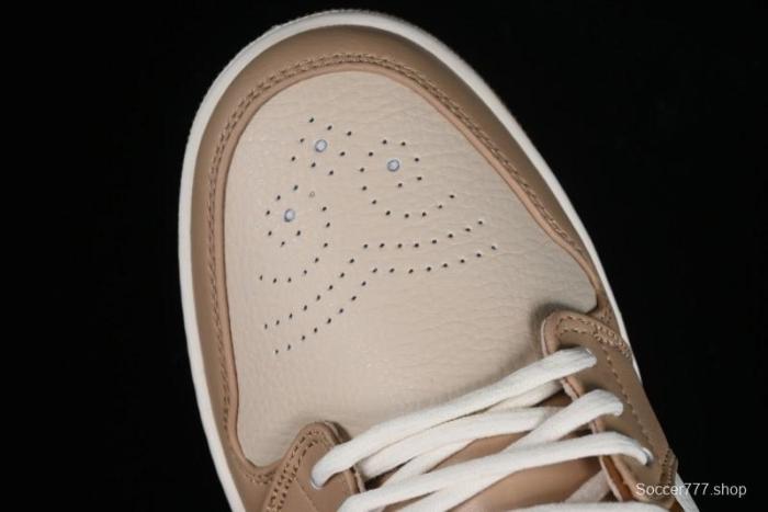 Nike Air Jordan 1 Low AJ1 Khaki Yellow Low-Top Casual Lifestyle Sneakers - HF5753-221 1