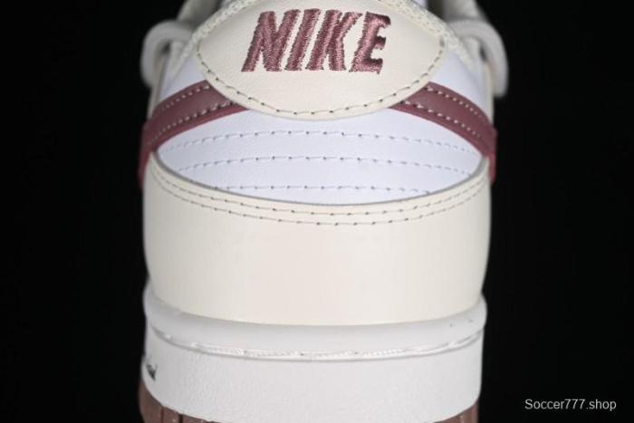 Nike Dunk Low Next Nature SB Lace-Up Low-Top Casual Sneakers in Cream Dark Brown - DD1873-103 1