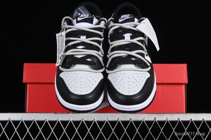 Nike Dunk Low Letter Panda Black Grey High Street Deconstructed SB Strap Low-top Casual Skate Shoes - CW1590-100 1