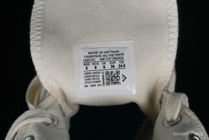 Converse Chuck 1970s Original Cream White High-Top Casual Canvas Shoes - 162210C 1