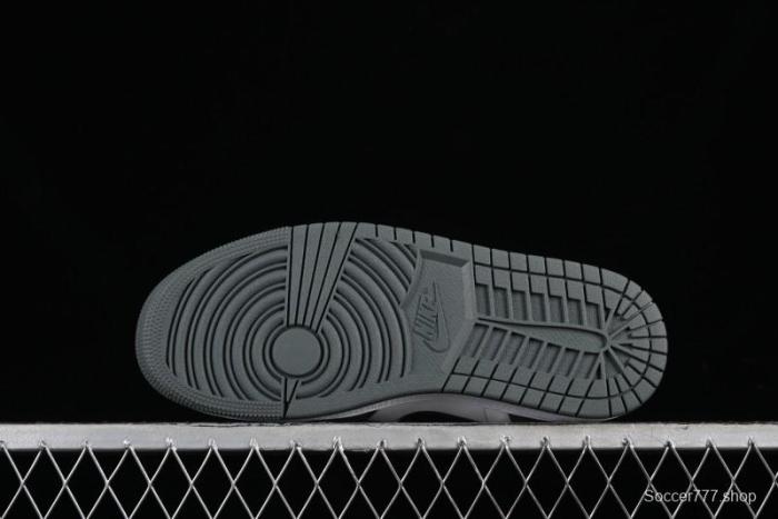 Nike Air Jordan 1 Low AJ1 Black Grey Low-Top Lifestyle Basketball Shoes - 553560-152