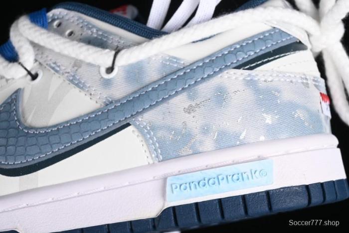 Nike Dunk Low Panda Prank Wave Rider - Silver Blue Shark Low Top Casual Sneakers - DD1391-400